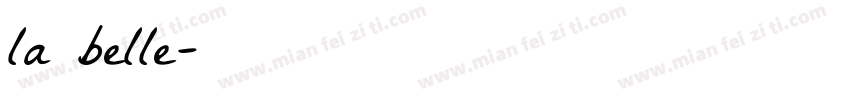 la belle字体转换